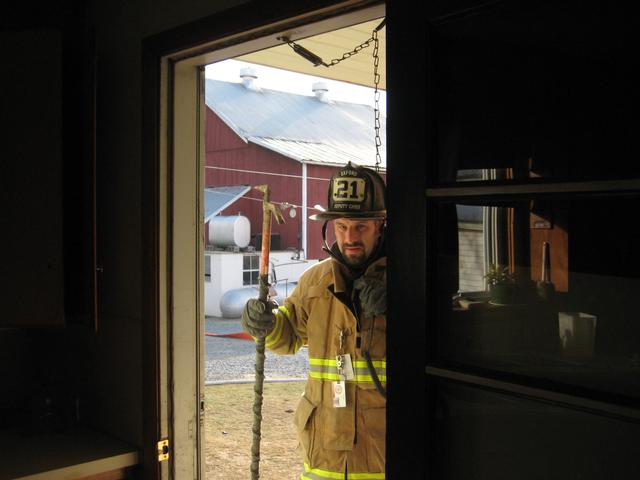 Deputy Chief Bob Prettyman at a recent chimney fire.